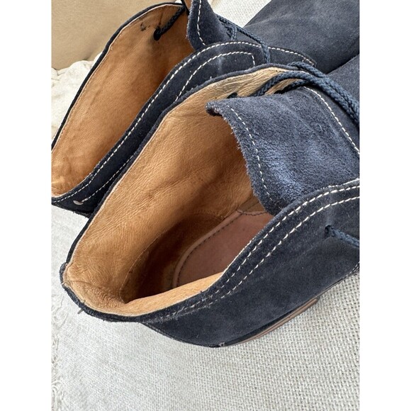 Trask Navy Blue Suede Leather Brady Lace Up Chukka Boot Vibram Sole Men’s 11 - Picture 7 of 11